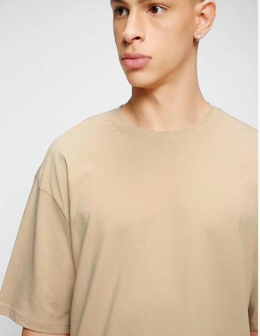 Dark beige Oversized Premium Tee