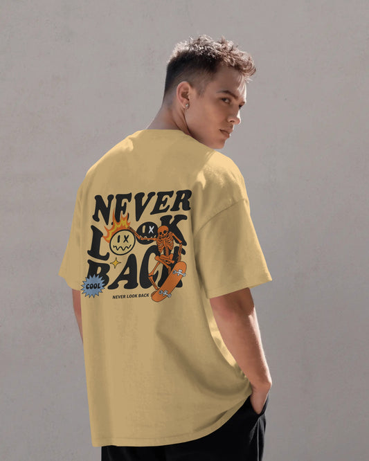 Never Look Back Oversized Graphic Tee
