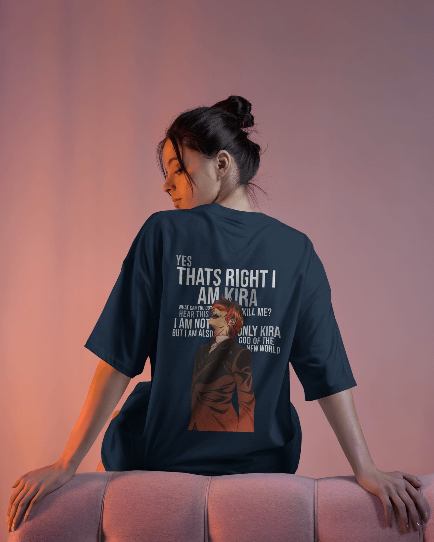Death note front and back print Oversized t-shirt
