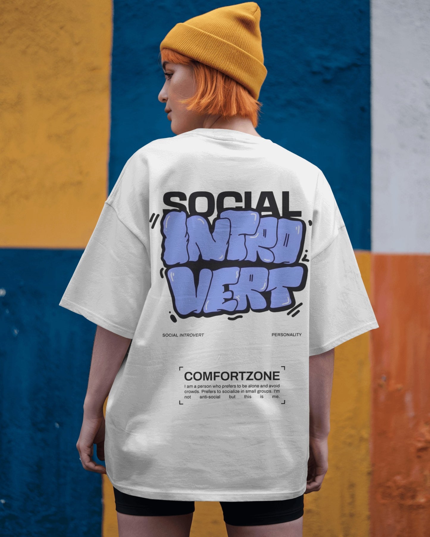 Social Introvert Oversized Graphic Tee – 220 GSM