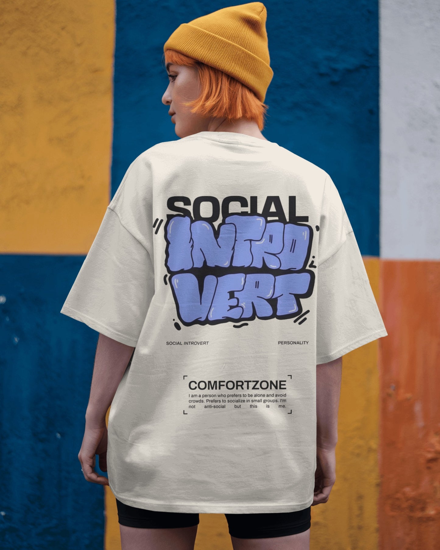 Social Introvert Oversized Graphic Tee – 220 GSM