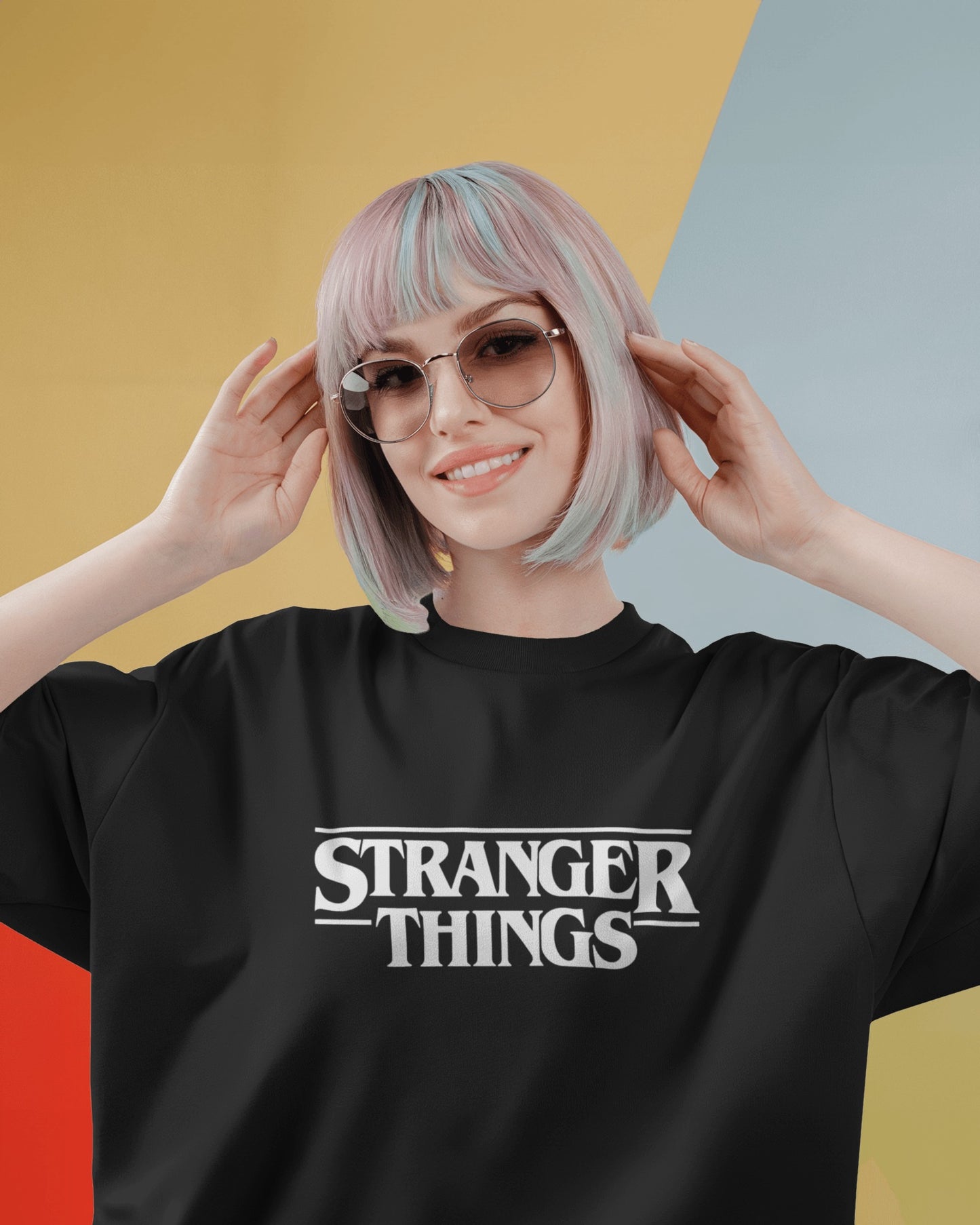 Unisex "Stranger Things" Oversized Round Neck T-Shirt