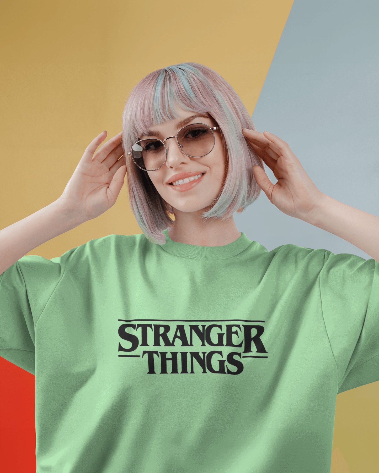 Unisex "Stranger Things" Oversized Round Neck T-Shirt