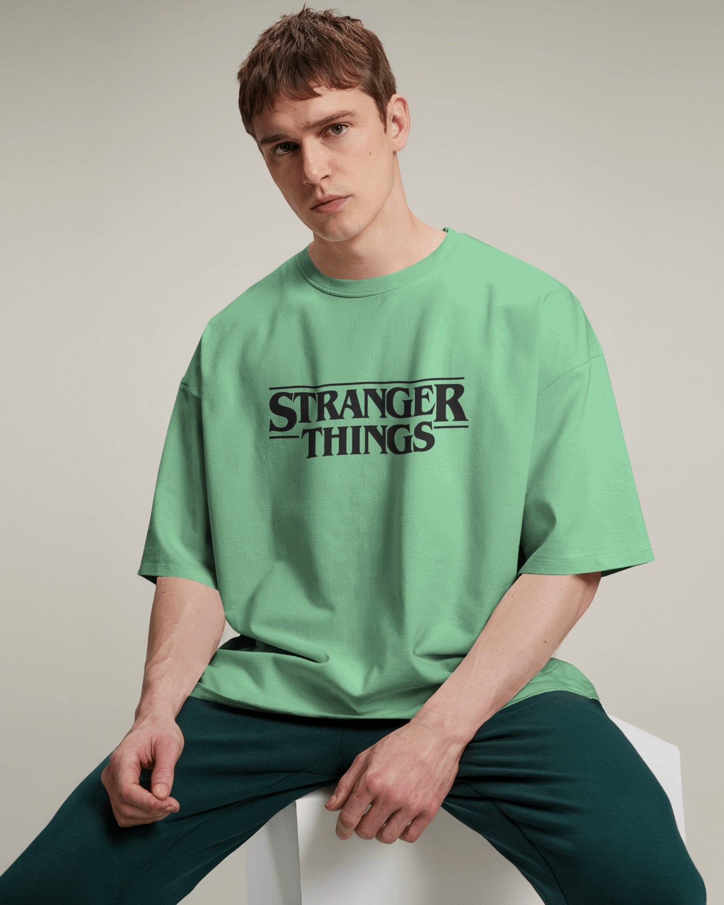 Unisex "Stranger Things" Oversized Round Neck T-Shirt
