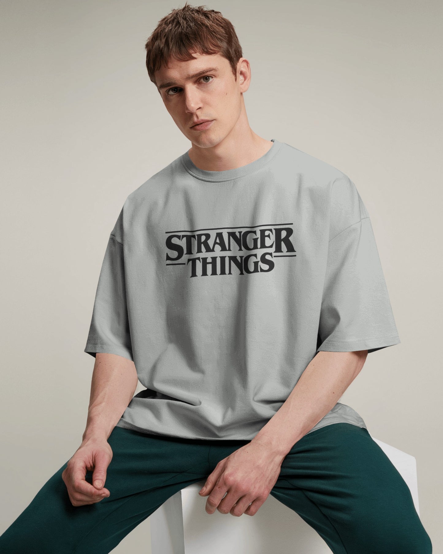 Unisex "Stranger Things" Oversized Round Neck T-Shirt