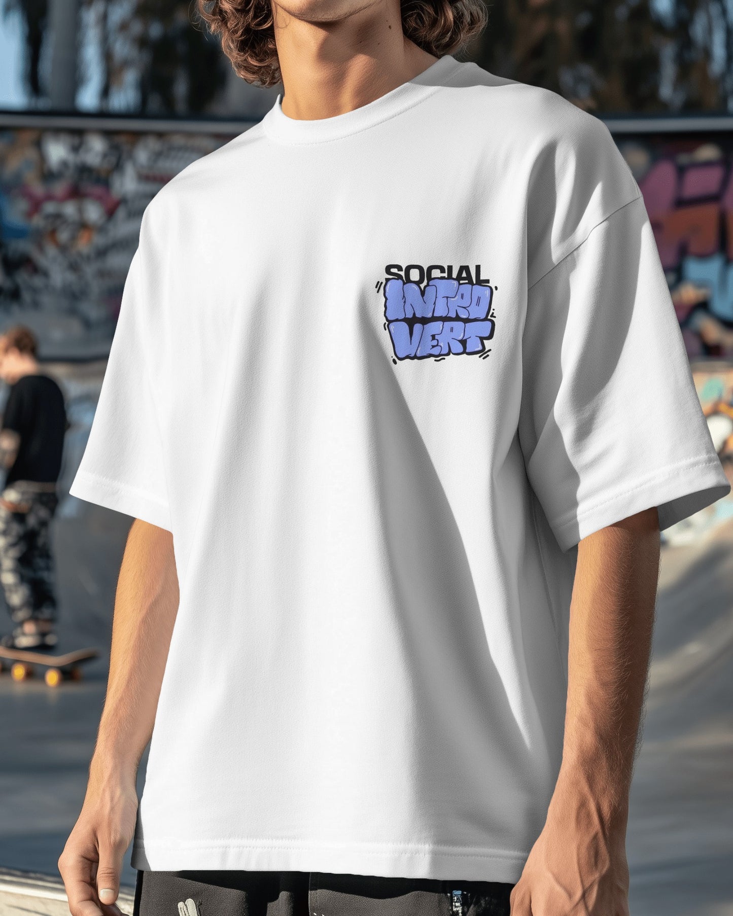 Social Introvert Oversized Graphic Tee – 220 GSM