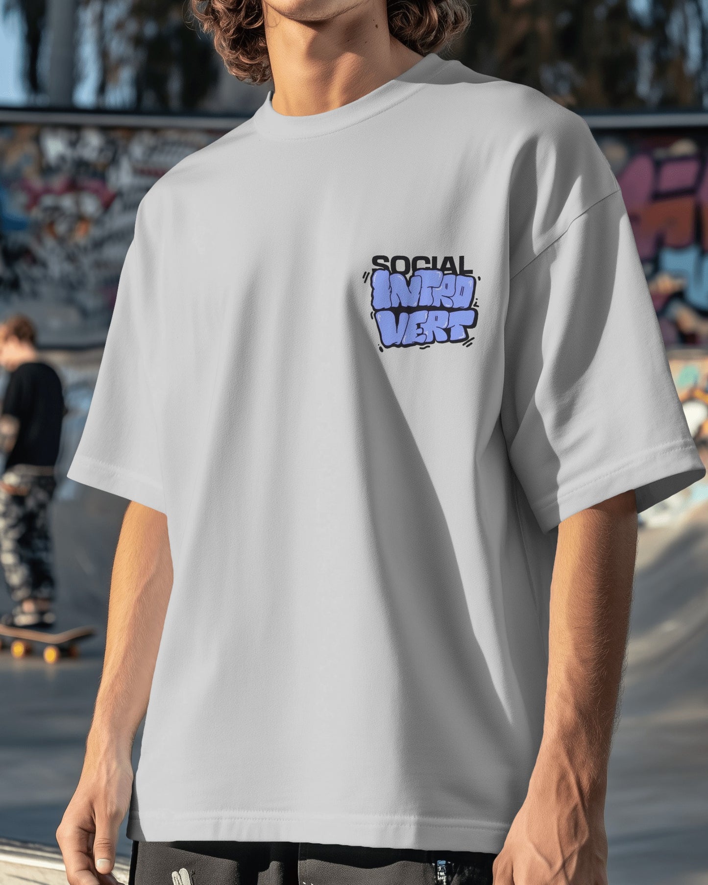 Social Introvert Oversized Graphic Tee – 220 GSM