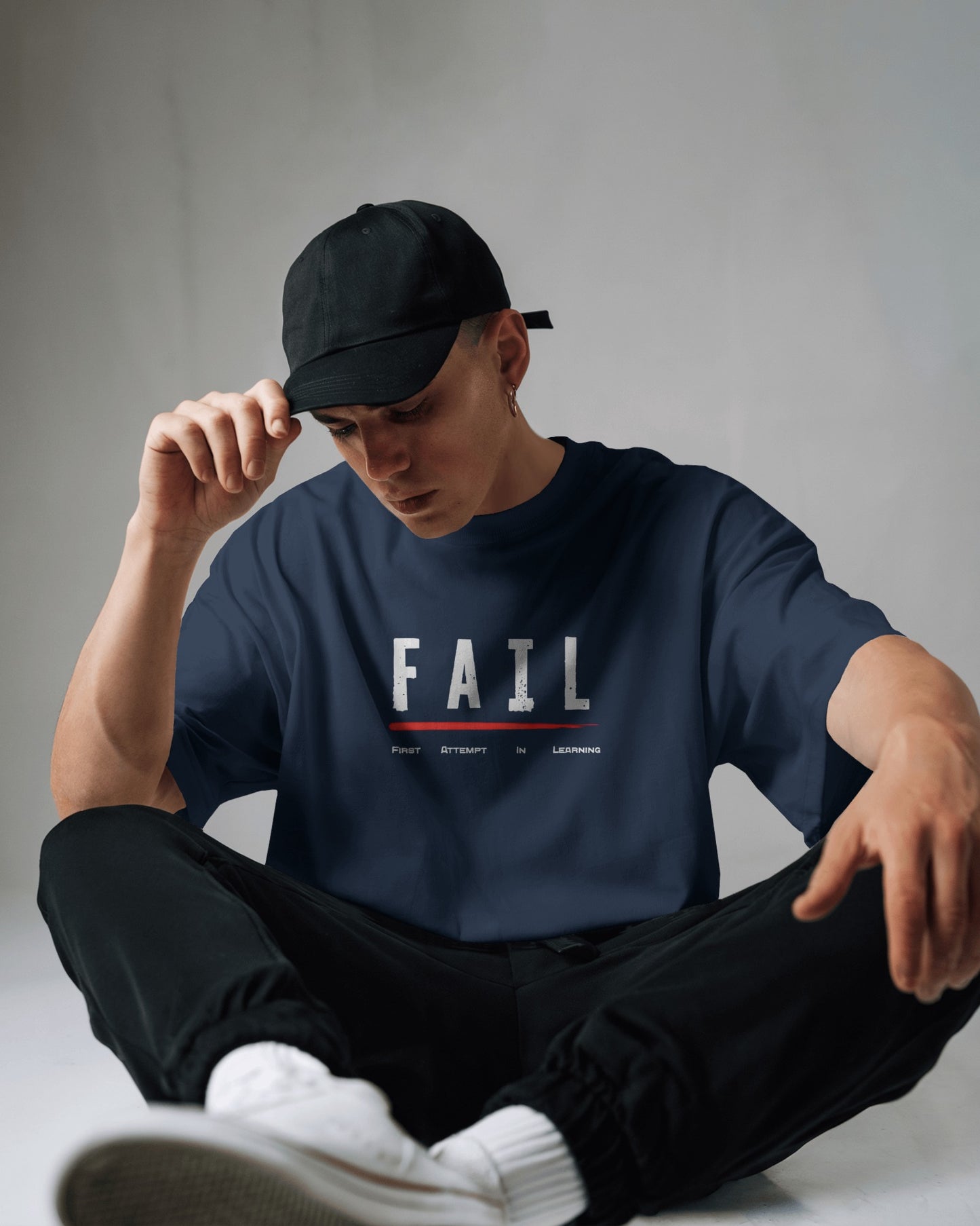FAIL – First Attempt In Learning Motivational Oversized Tee