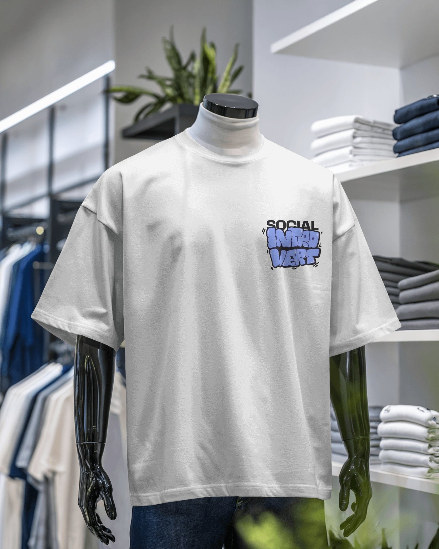 Social Introvert Oversized Graphic Tee – 220 GSM