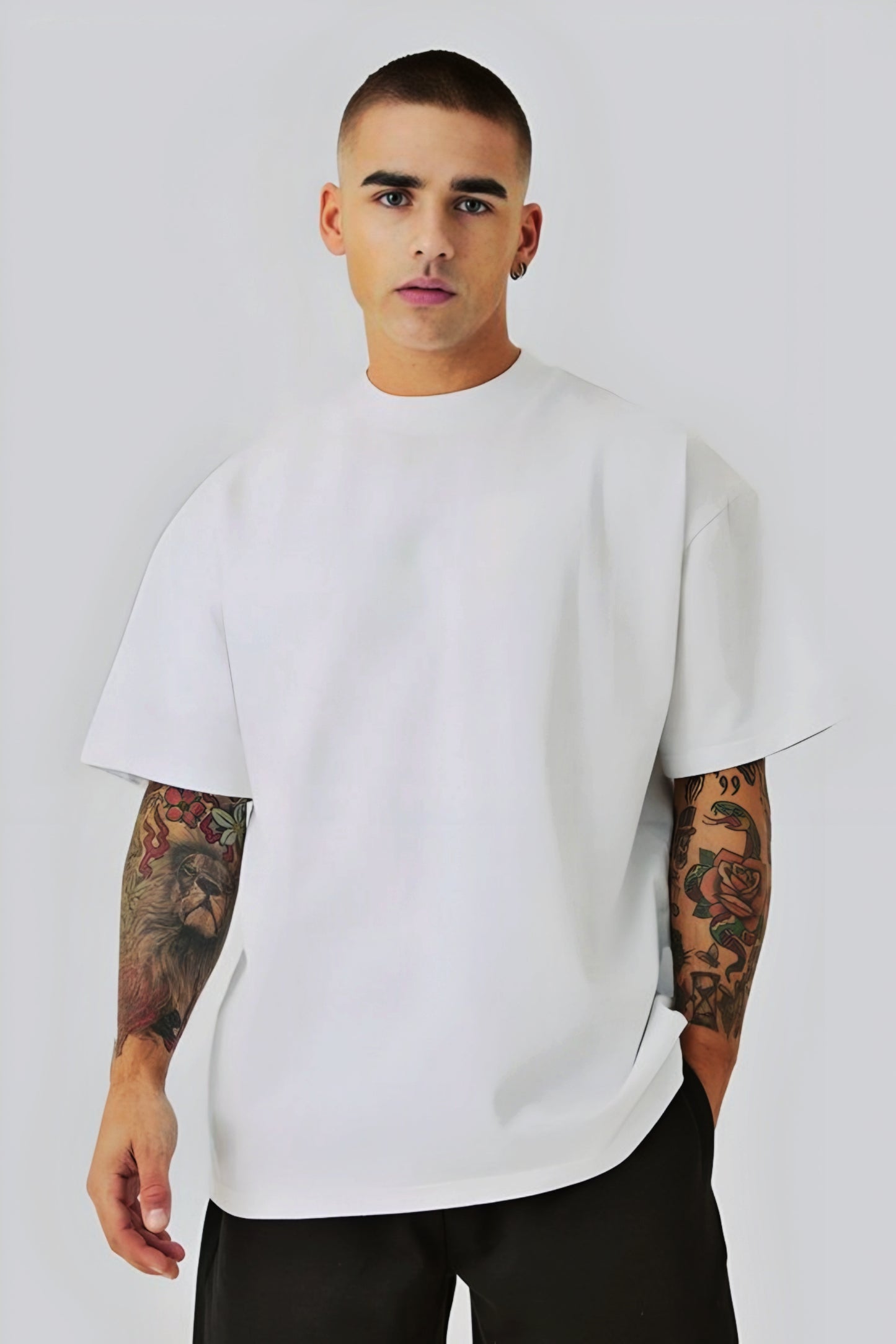 Premium Oversized plain white tee