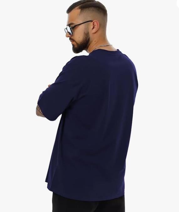 Oversized premium Navy blue plain tee
