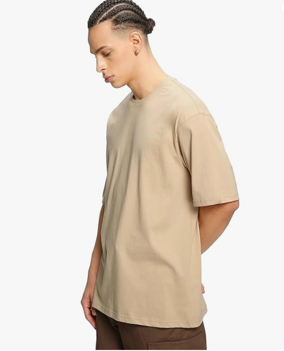 Dark beige Oversized Premium Tee