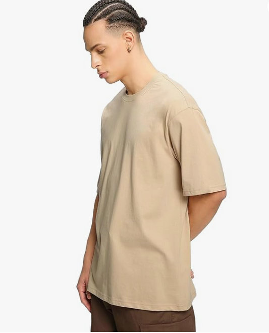Dark beige Oversized Premium Tee