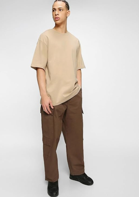 Dark beige Oversized Premium Tee