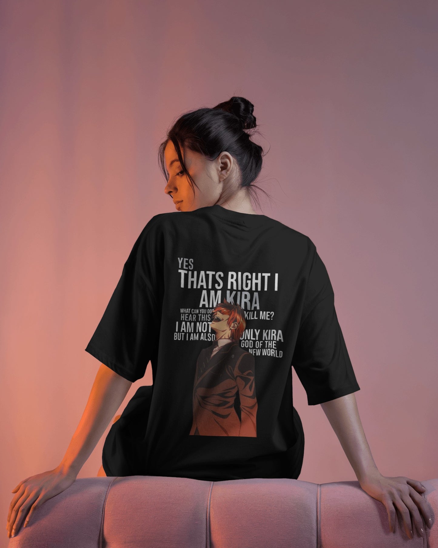 Death note front and back print Oversized t-shirt