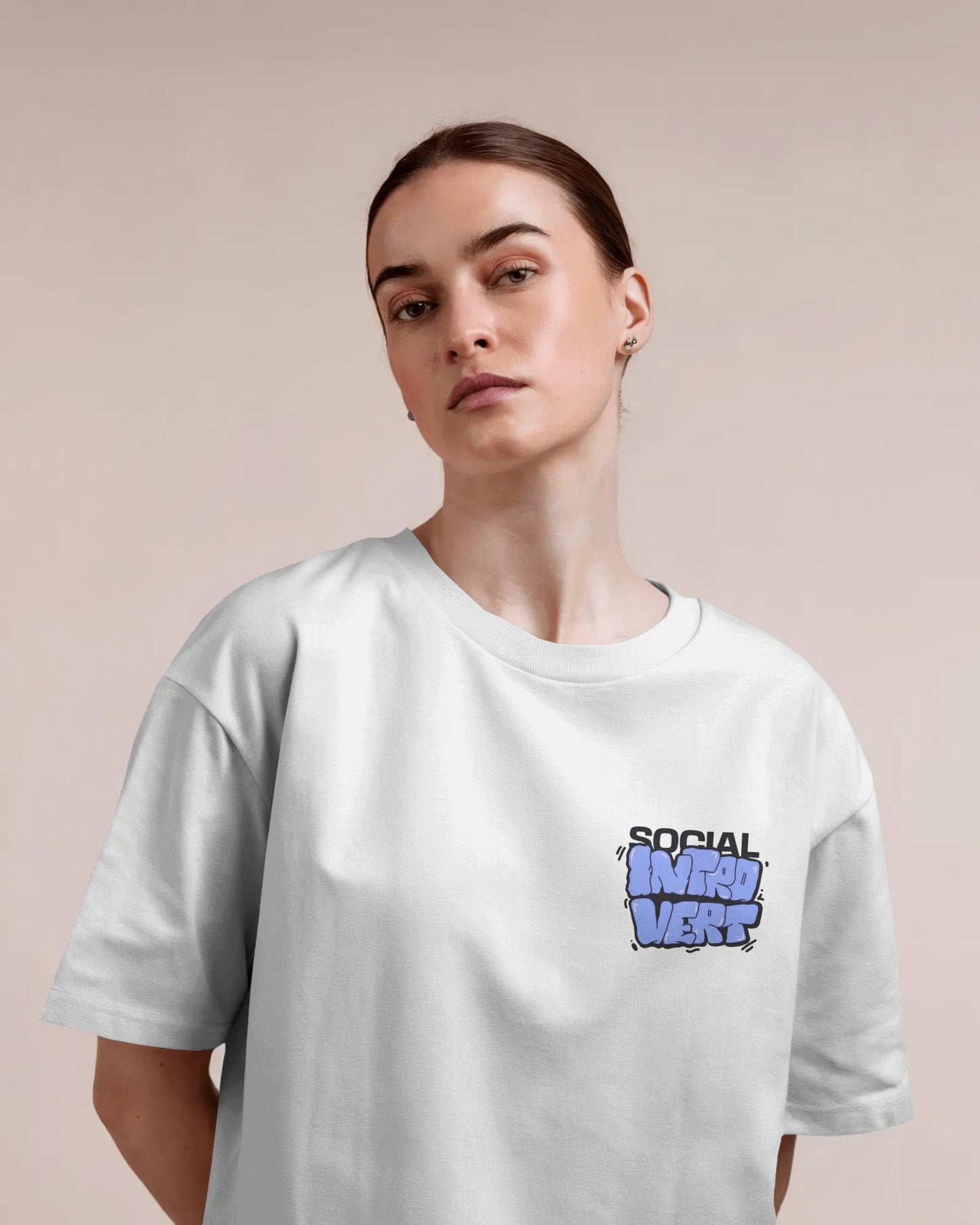 Social Introvert Oversized Graphic Tee – 220 GSM