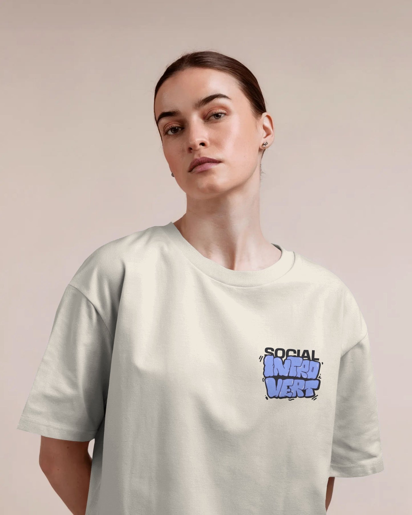 Social Introvert Oversized Graphic Tee – 220 GSM