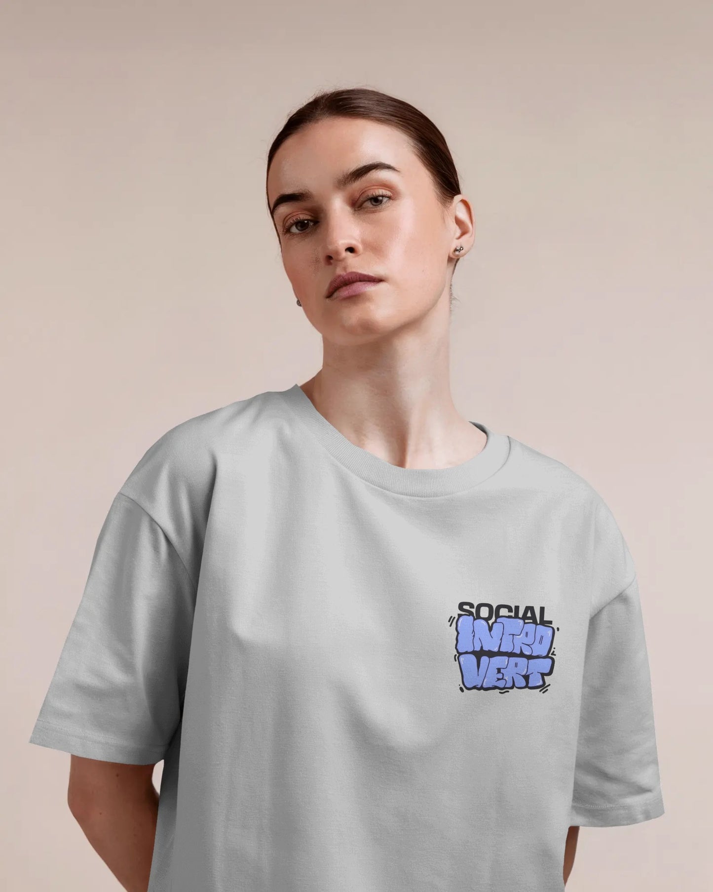 Social Introvert Oversized Graphic Tee – 220 GSM