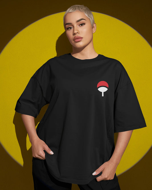 Itachi and Sasuke front and back print oversized tee