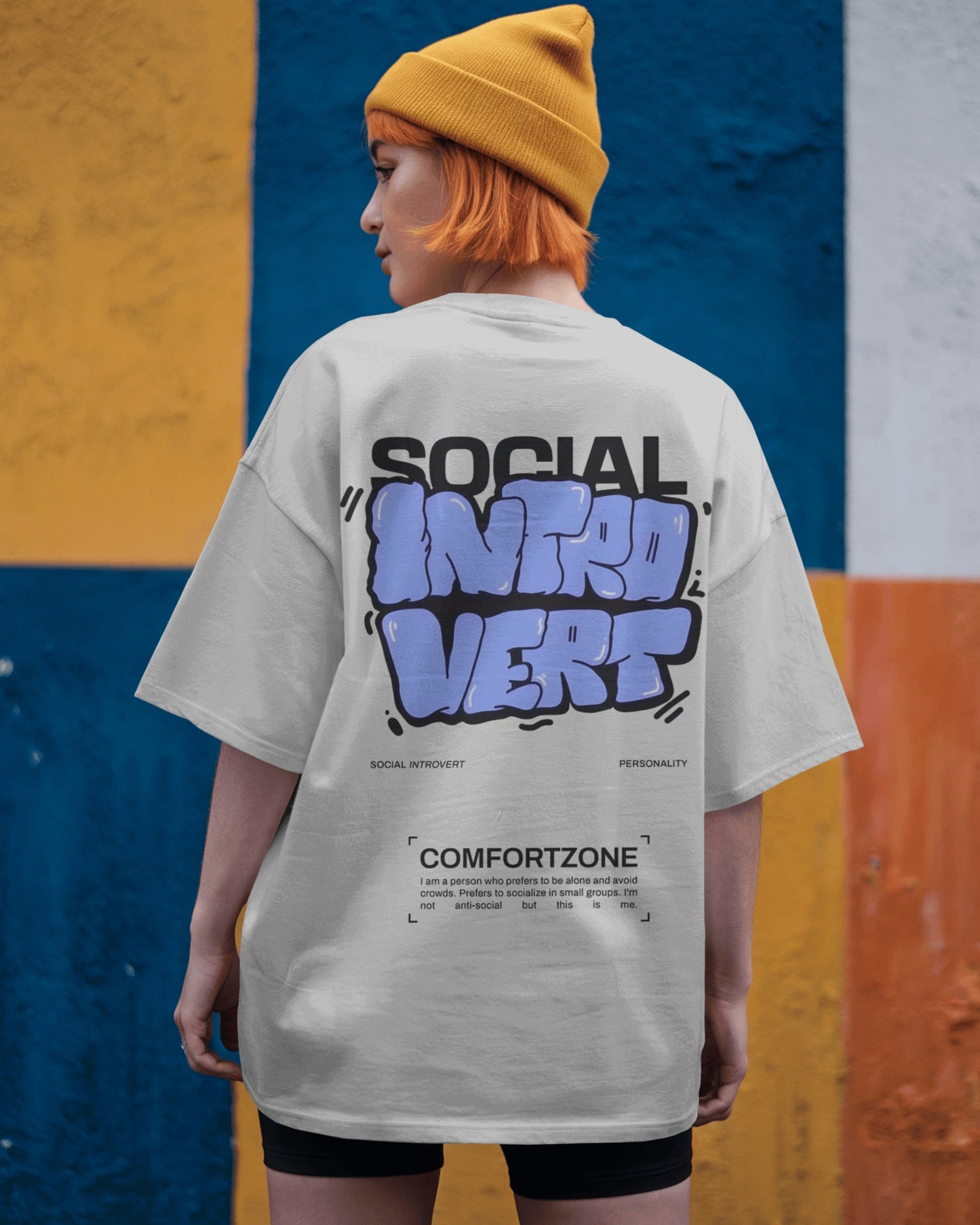 Social Introvert Oversized Graphic Tee – 220 GSM
