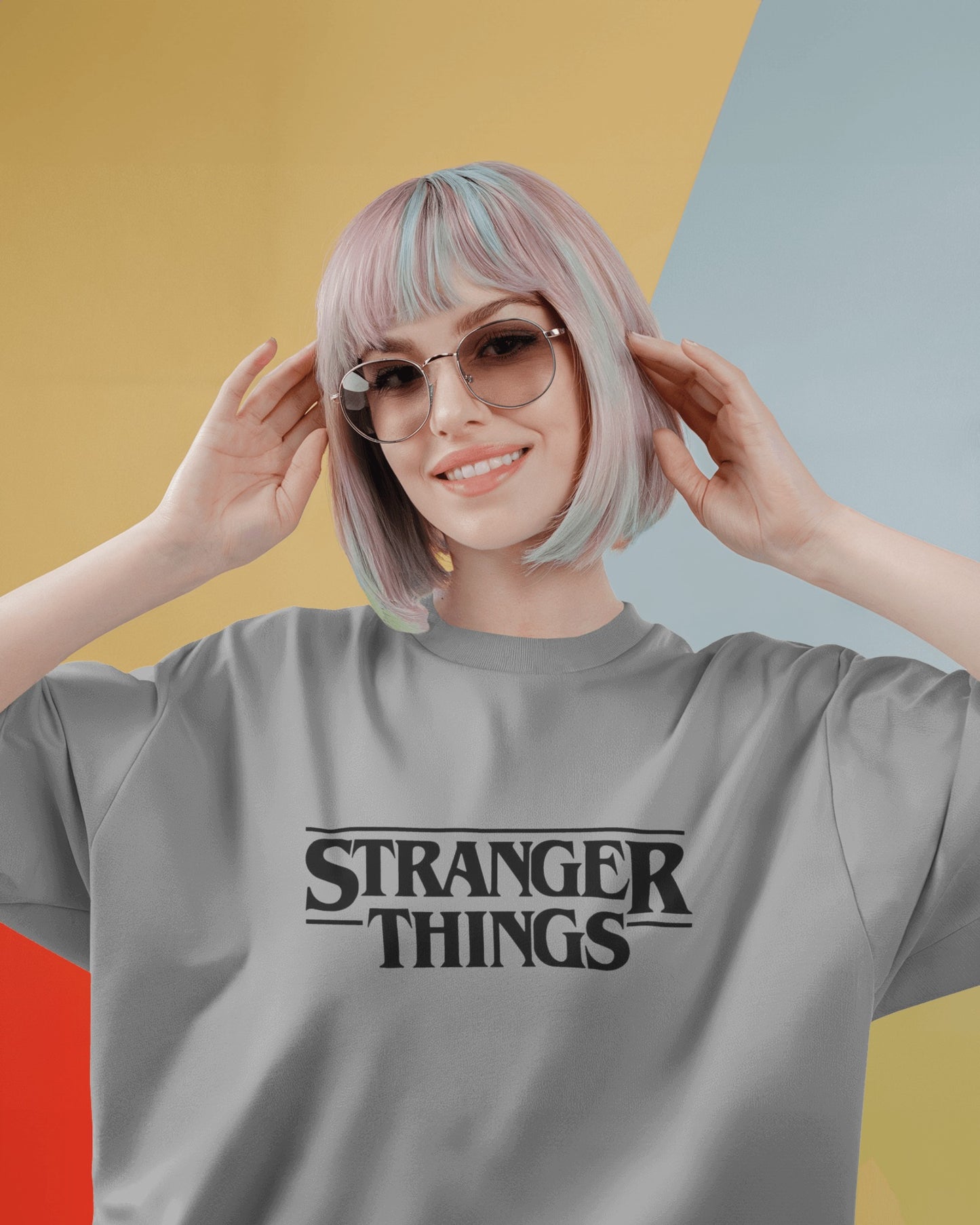 Unisex "Stranger Things" Oversized Round Neck T-Shirt