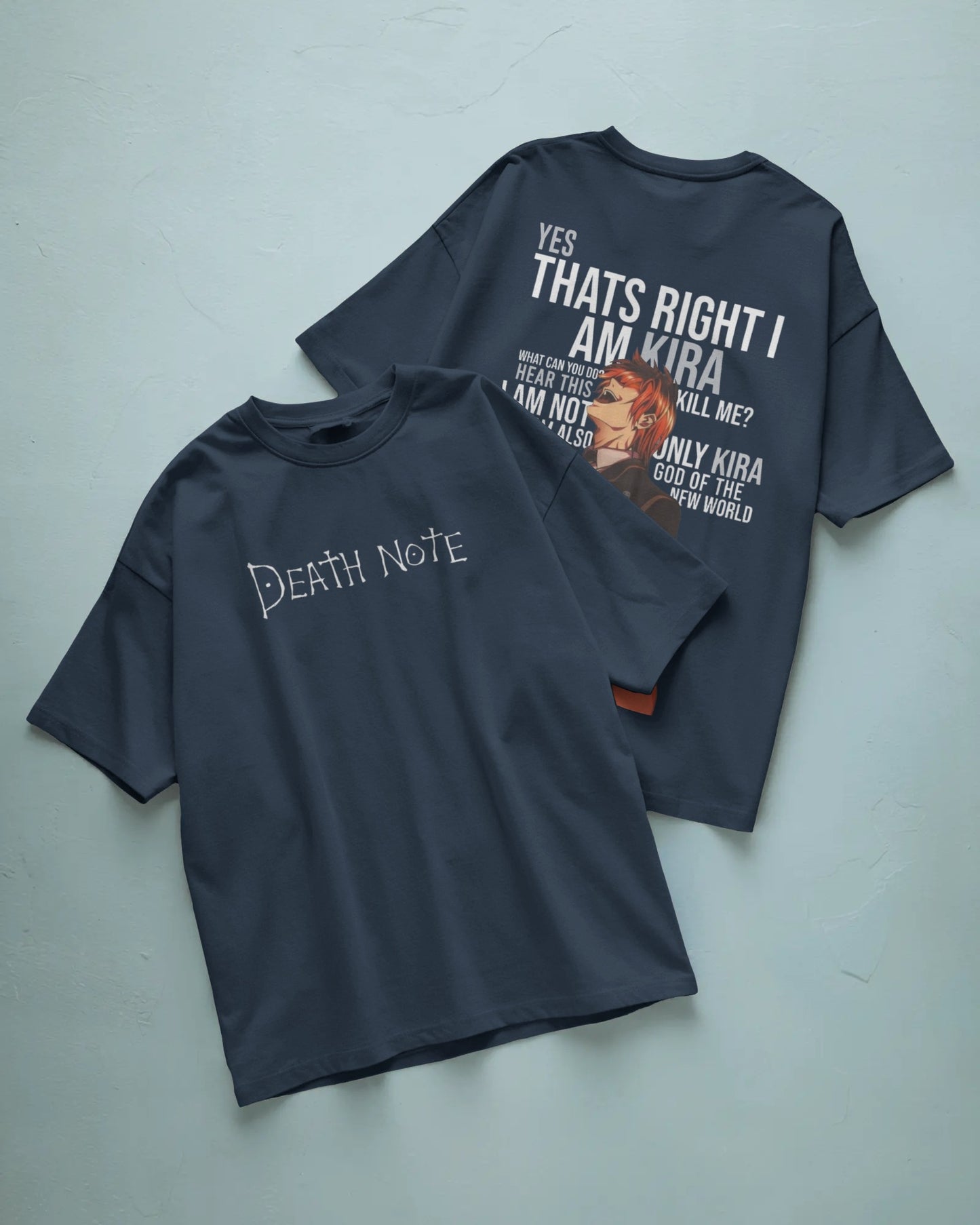 Death note front and back print Oversized t-shirt