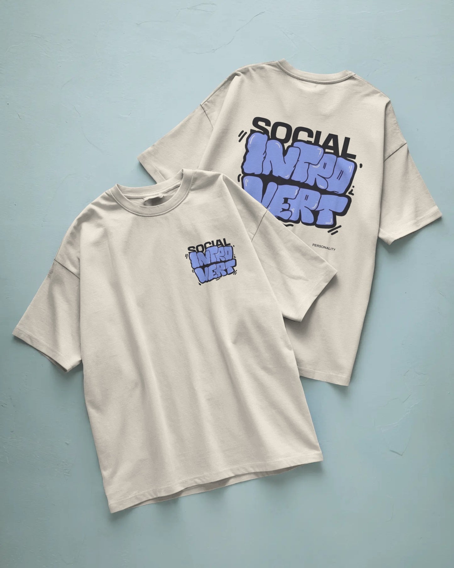 Social Introvert Oversized Graphic Tee – 220 GSM