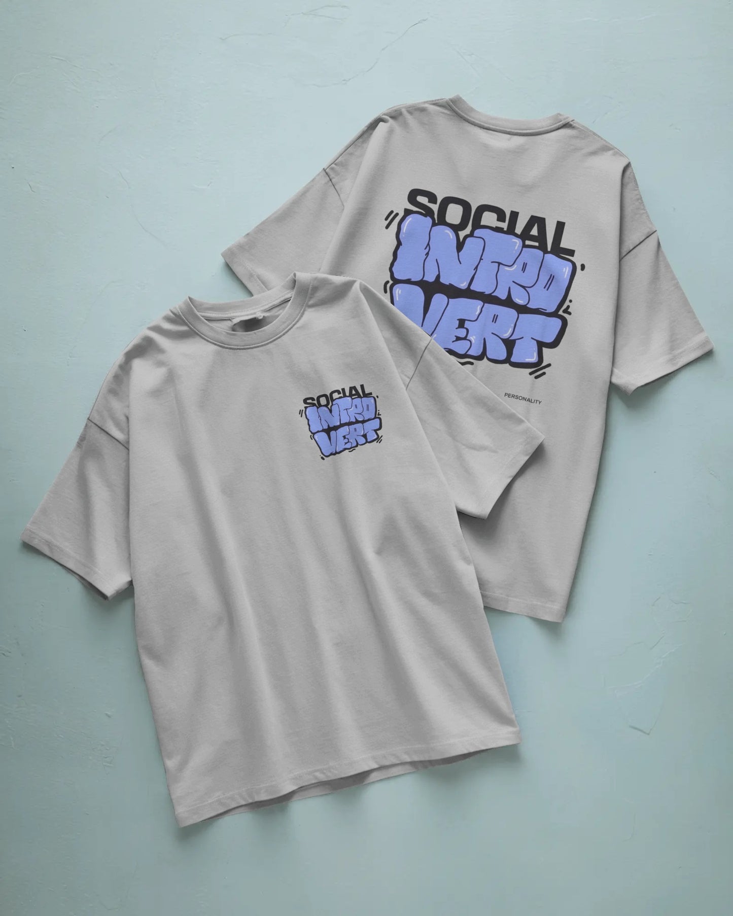 Social Introvert Oversized Graphic Tee – 220 GSM