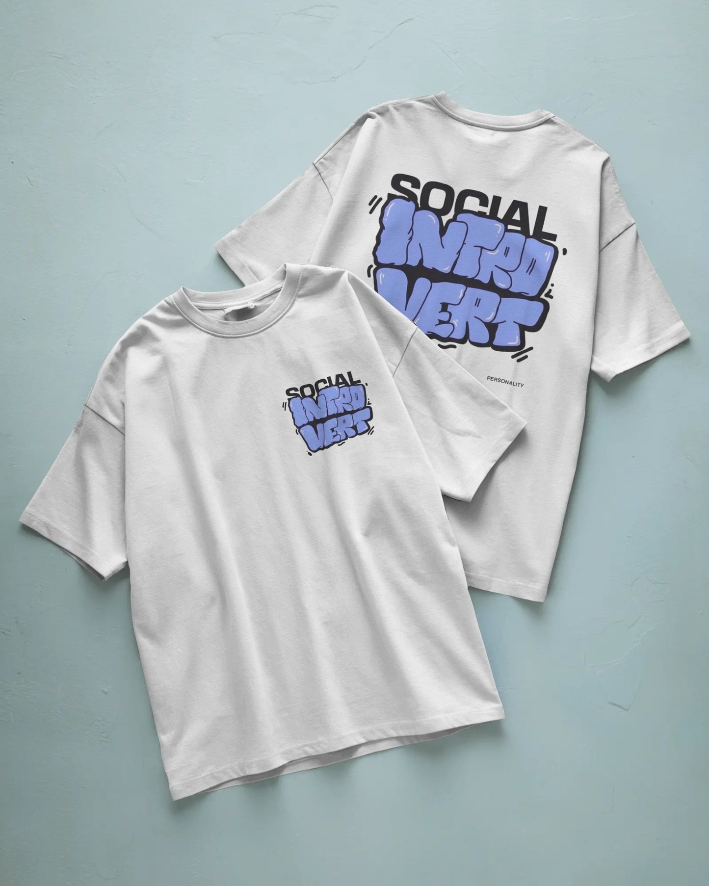 Social Introvert Oversized Graphic Tee – 220 GSM