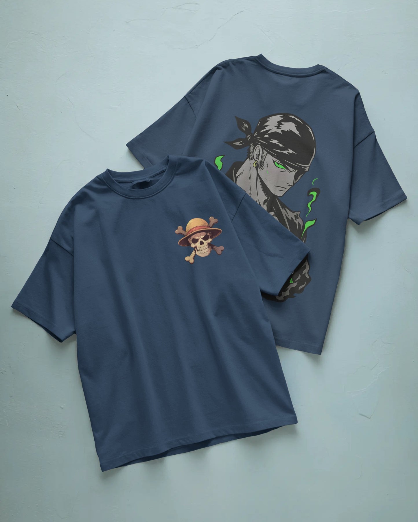Zoro – King of Hell" Oversized Anime Tee | Front & Back Print