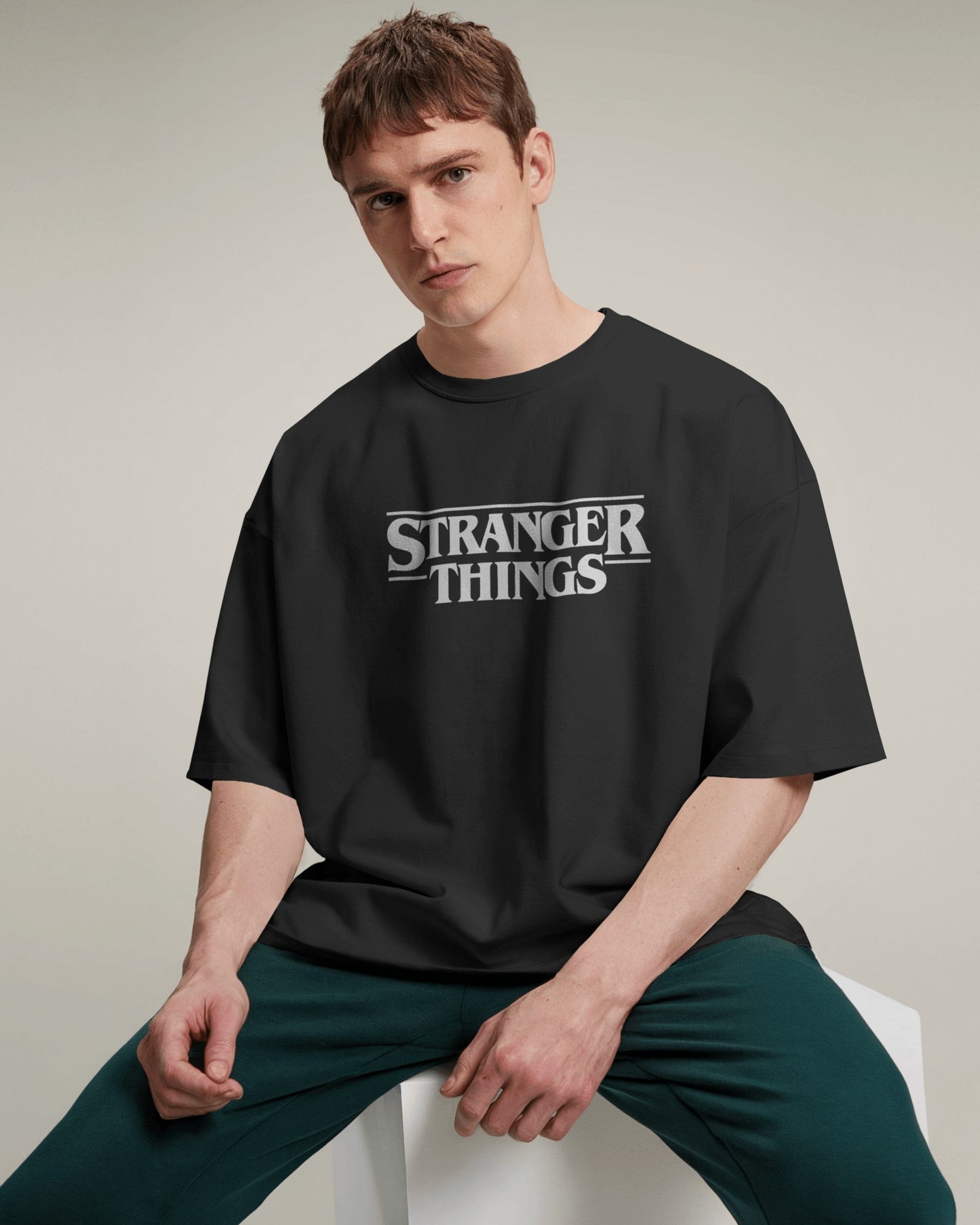 Unisex "Stranger Things" Oversized Round Neck T-Shirt