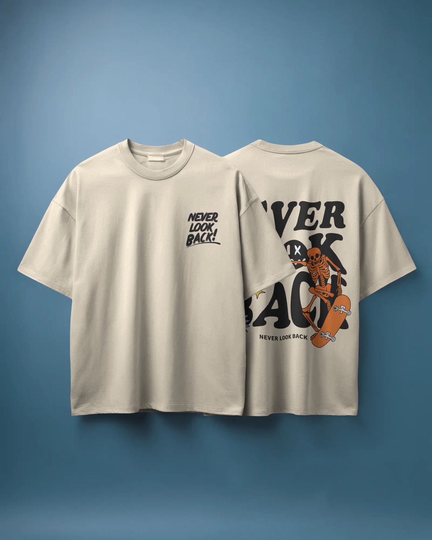 Never Look Back Oversized Graphic Tee