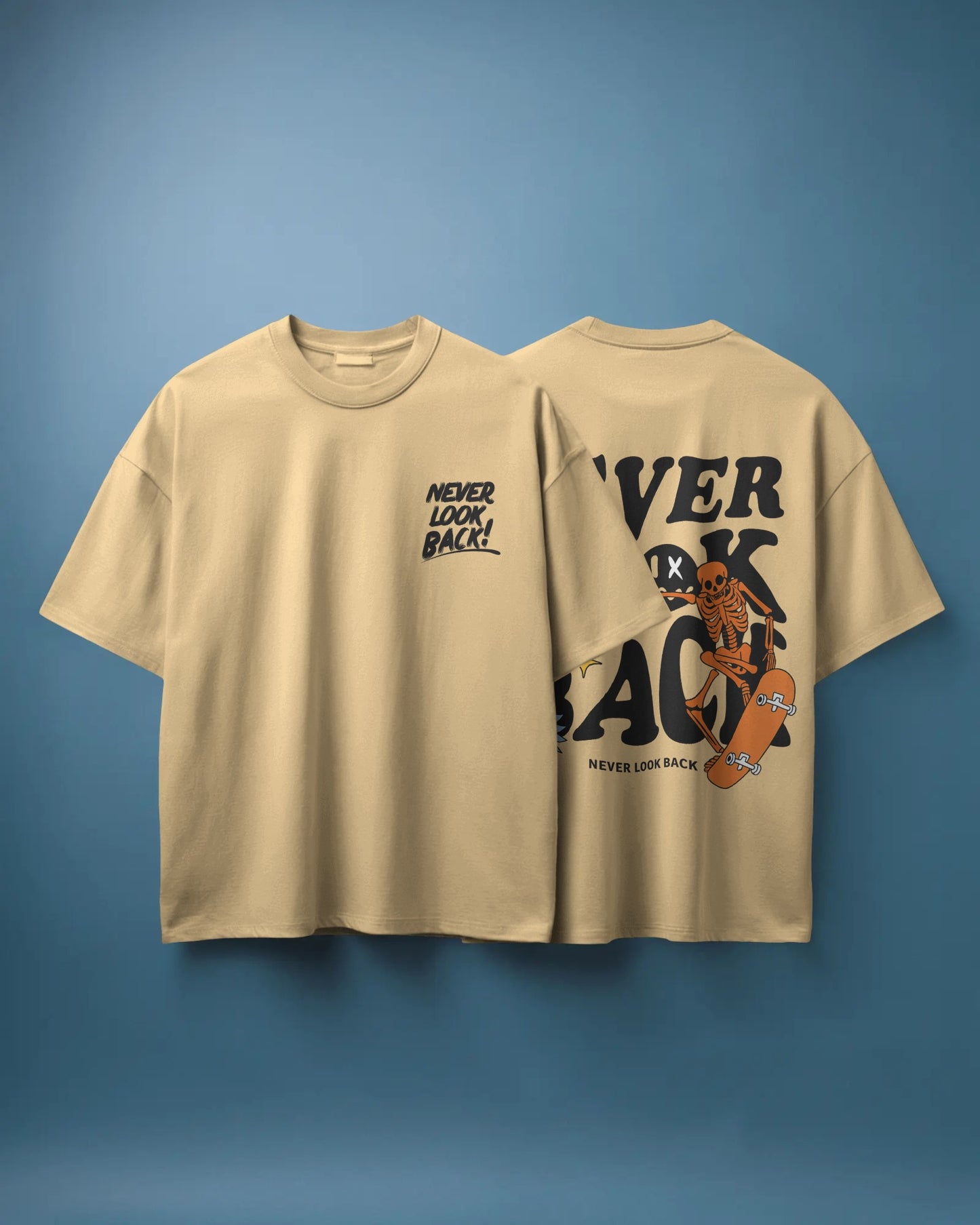 Never Look Back Oversized Graphic Tee