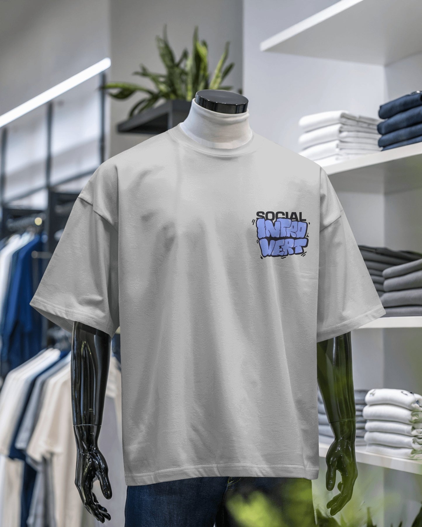 Social Introvert Oversized Graphic Tee – 220 GSM