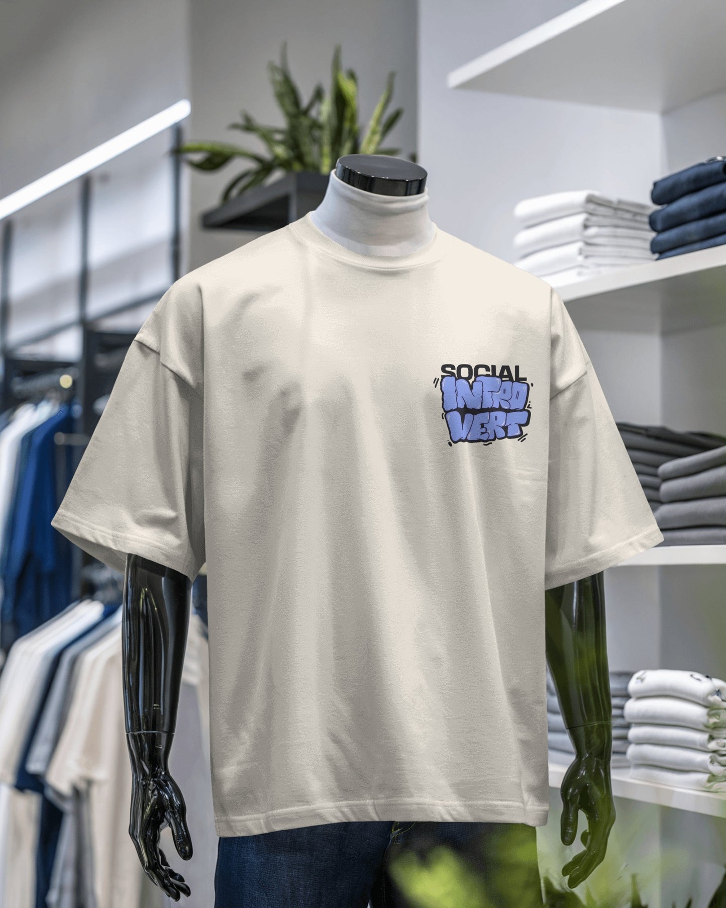 Social Introvert Oversized Graphic Tee – 220 GSM