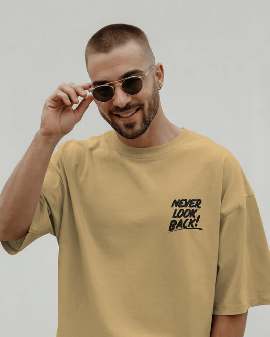 Never Look Back Oversized Graphic Tee
