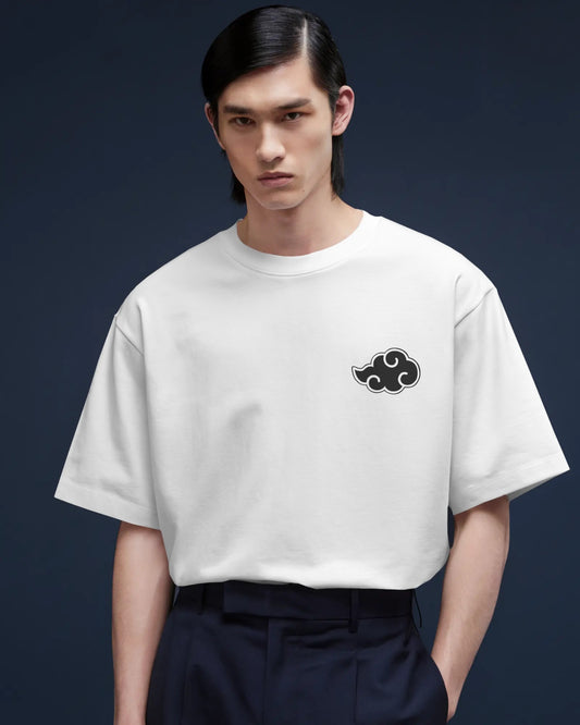Itachi Uchiha back design with Akatsuki logo oversized T-Shirt
