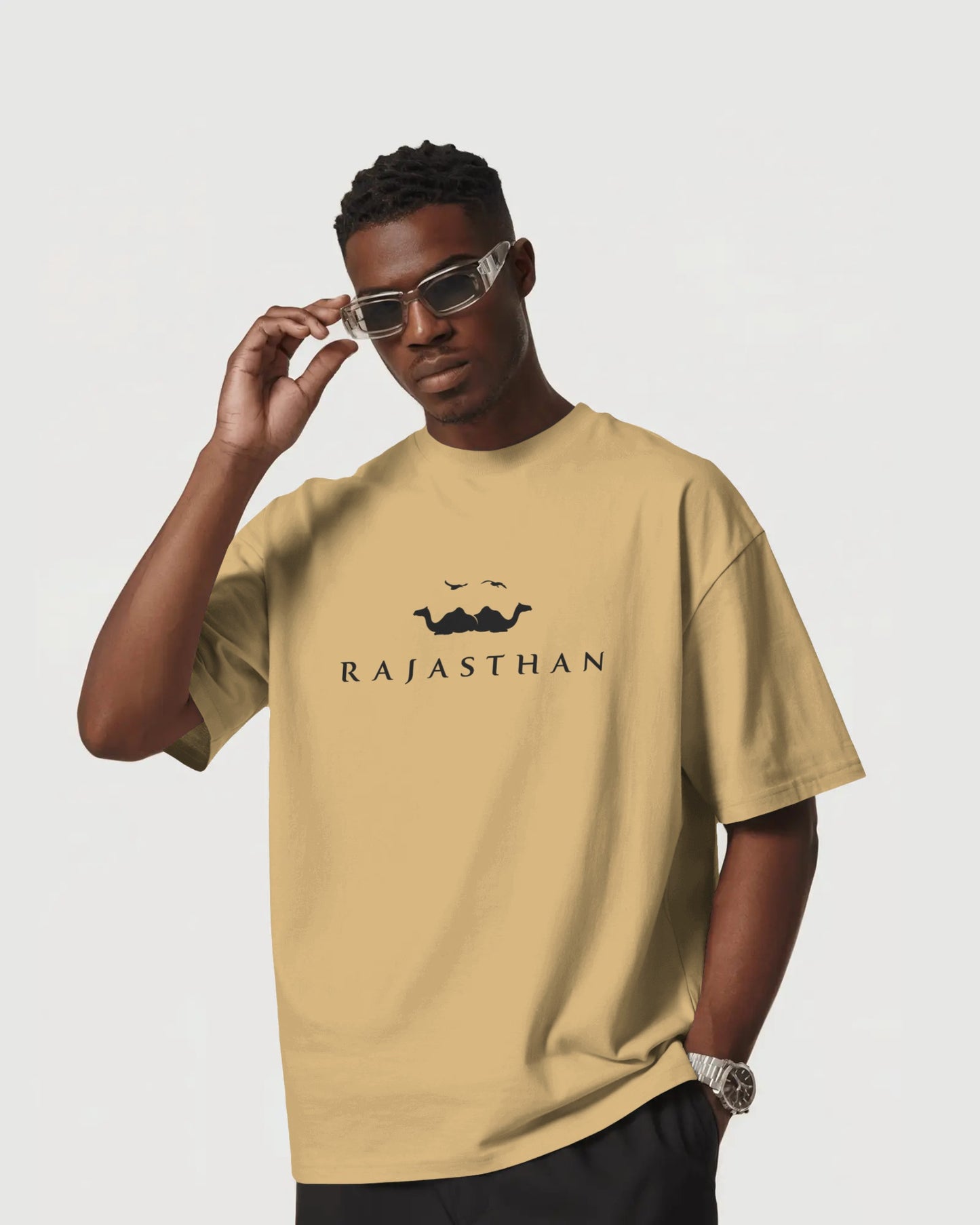 Rajasthan Oversized Graphic T-Shirt – Minimal Streetwear Tee