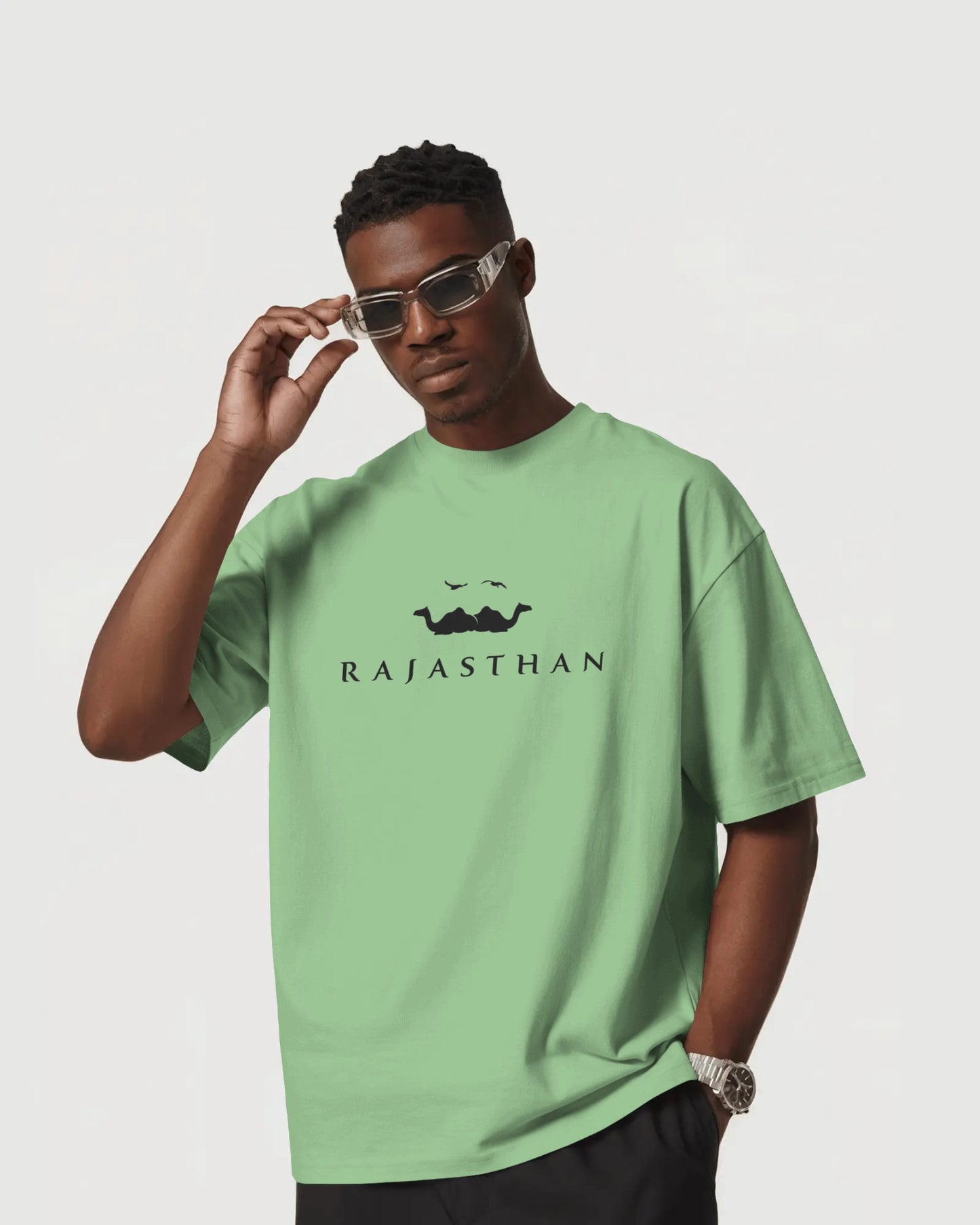 Rajasthan Oversized Graphic T-Shirt – Minimal Streetwear Tee